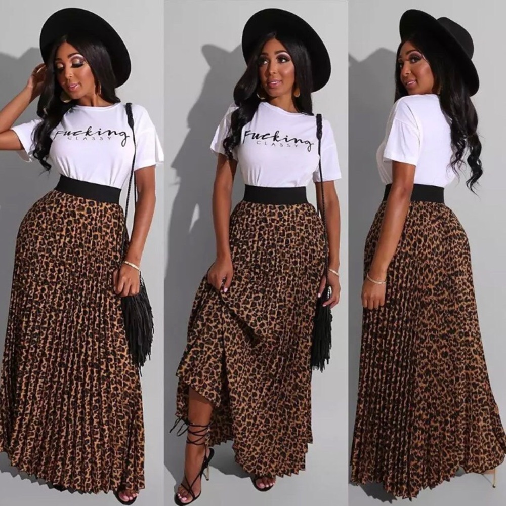 2psc F*cking Classy leopard set!
